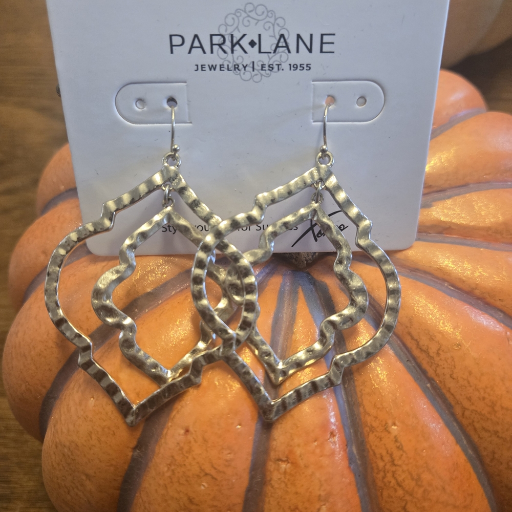 Park Lane Silver Hammered Earrings